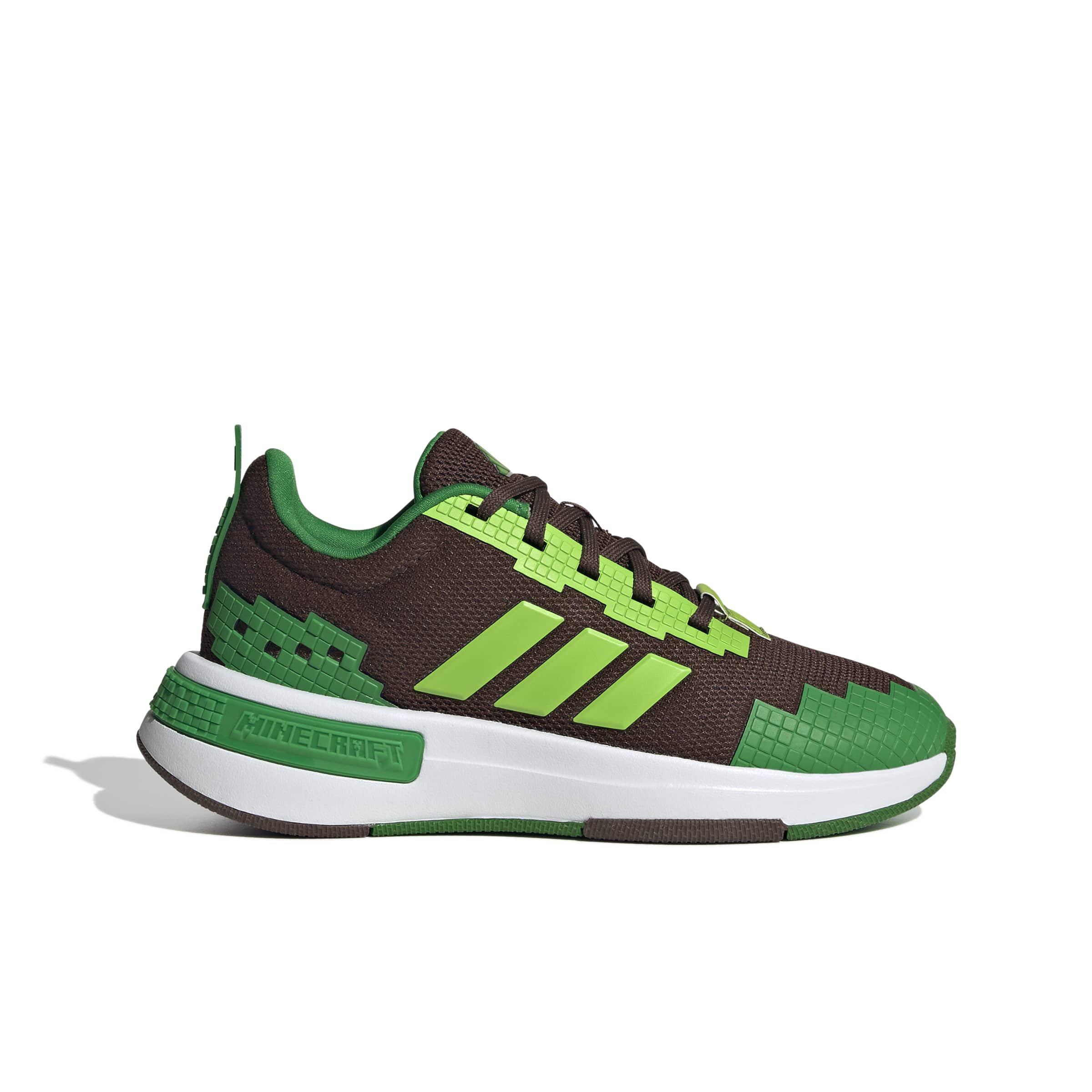 adidas Minecraft Pro "Auburn/Semi Solar Green/Ftwr White" Grade School Boys' Shoe - AUBURN/GREEN/WHITE